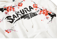 Load image into Gallery viewer, Sakura Fleece Floral Hoodie