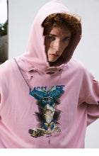 Load image into Gallery viewer, Butterfly Labl Off Distressed Hoodie