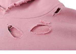 Butterfly Labl Off Distressed Hoodie