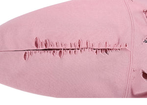 Butterfly Labl Off Distressed Hoodie