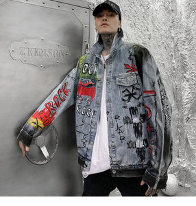 Let's Rock Skull Denim Jacket