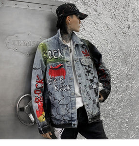 Let's Rock Skull Denim Jacket