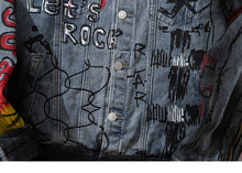 Load image into Gallery viewer, Let&#39;s Rock Skull Denim Jacket