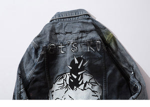 Let's Rock Skull Denim Jacket
