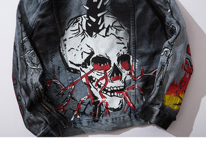 Let's Rock Skull Denim Jacket