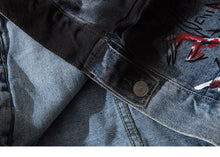 Load image into Gallery viewer, Let&#39;s Rock Skull Denim Jacket
