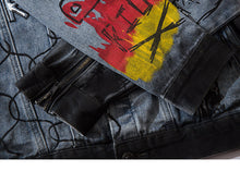 Load image into Gallery viewer, Let&#39;s Rock Skull Denim Jacket