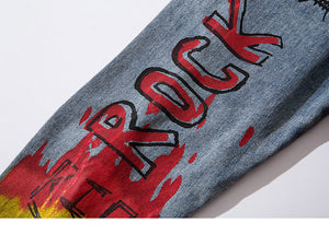 Let's Rock Skull Denim Jacket
