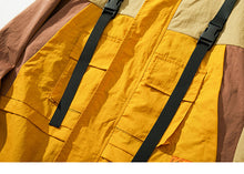 Load image into Gallery viewer, Vintage yellow patch style Hooded Windbreaker